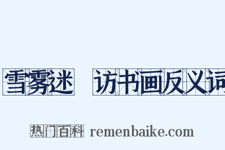 雪雾迷濛访书画反义词是什么意思的图片